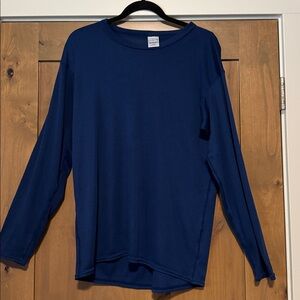 VTG Patagonia Midweight Capilene shirt Mens L blue long sleeve base layer ski